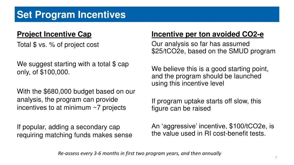 set program incentives 1