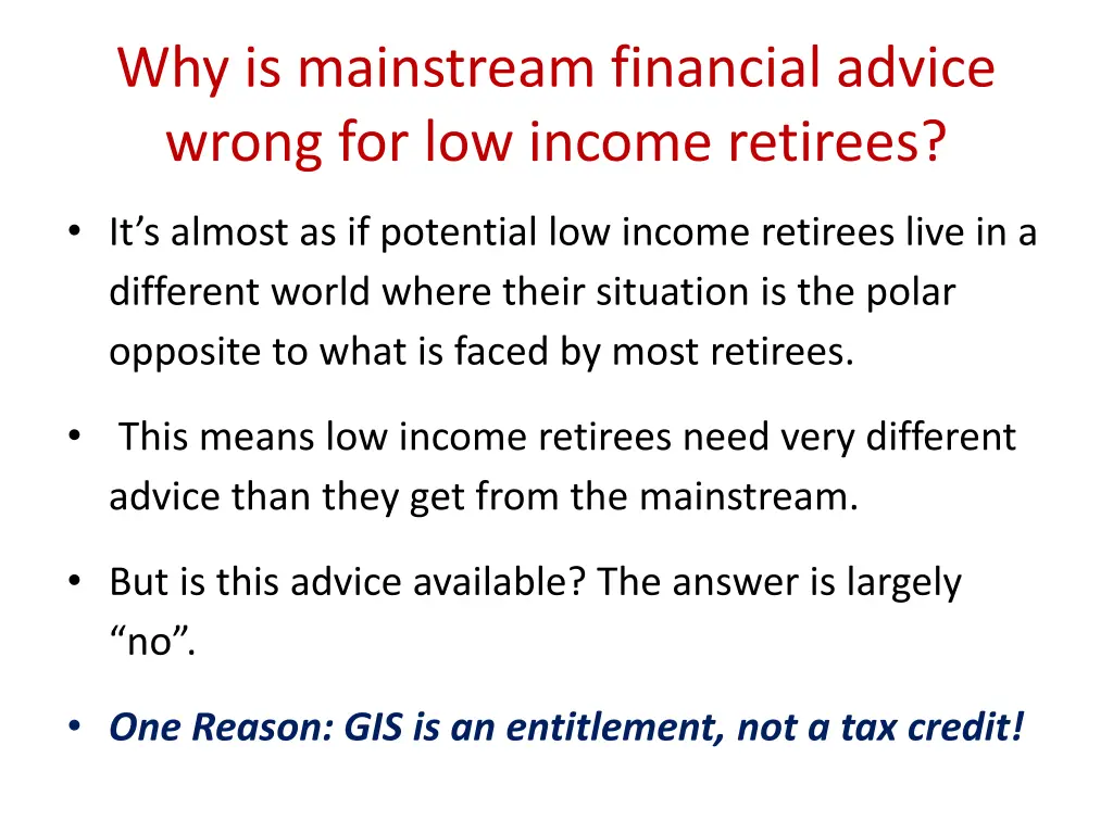 why is mainstream financial advice wrong 3