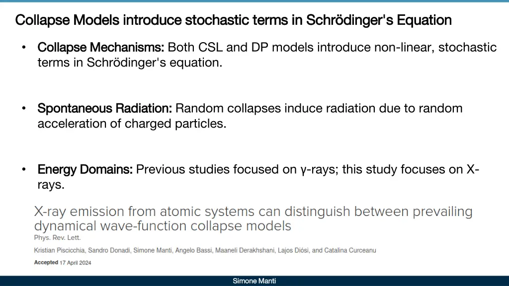 collapse models introduce stochastic terms