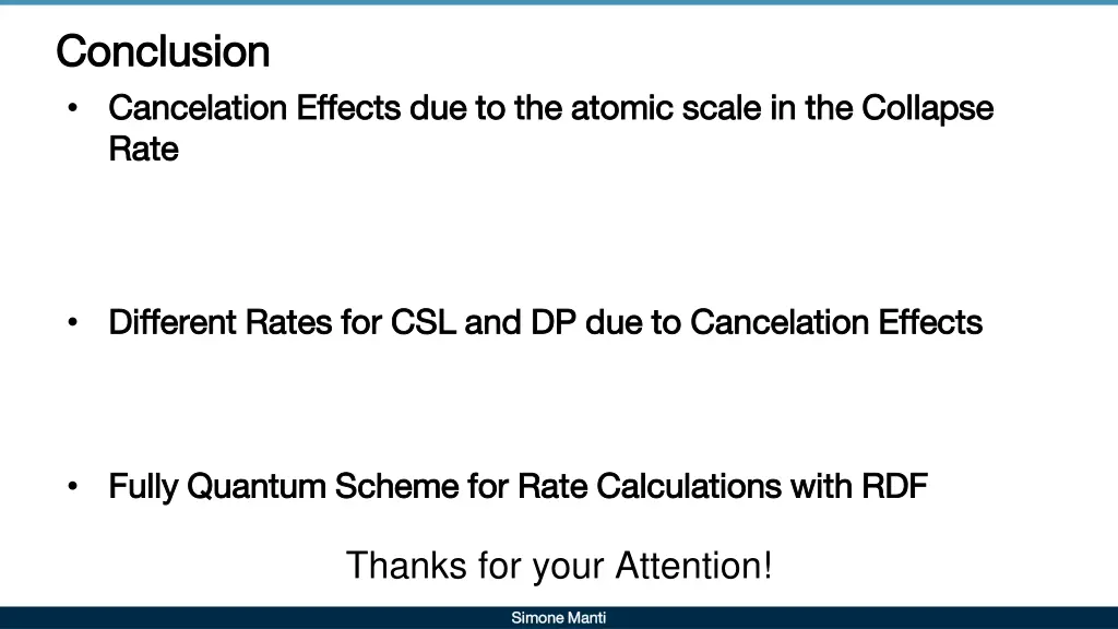 conclusion conclusion cancelation effects