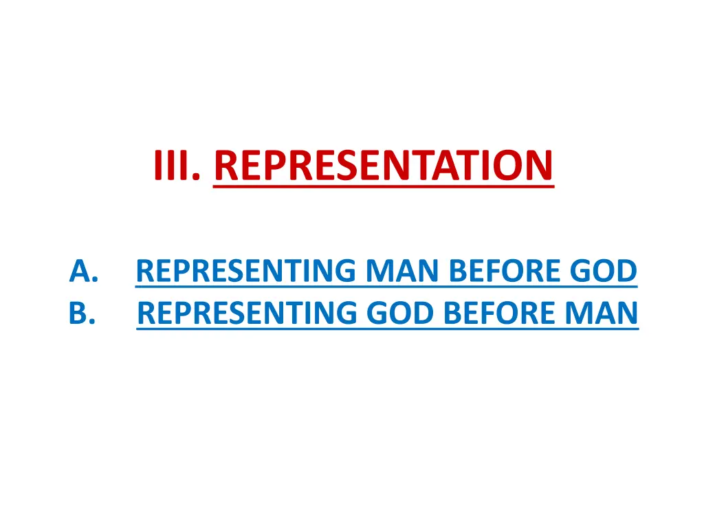 iii representation