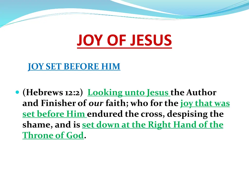 joy of jesus