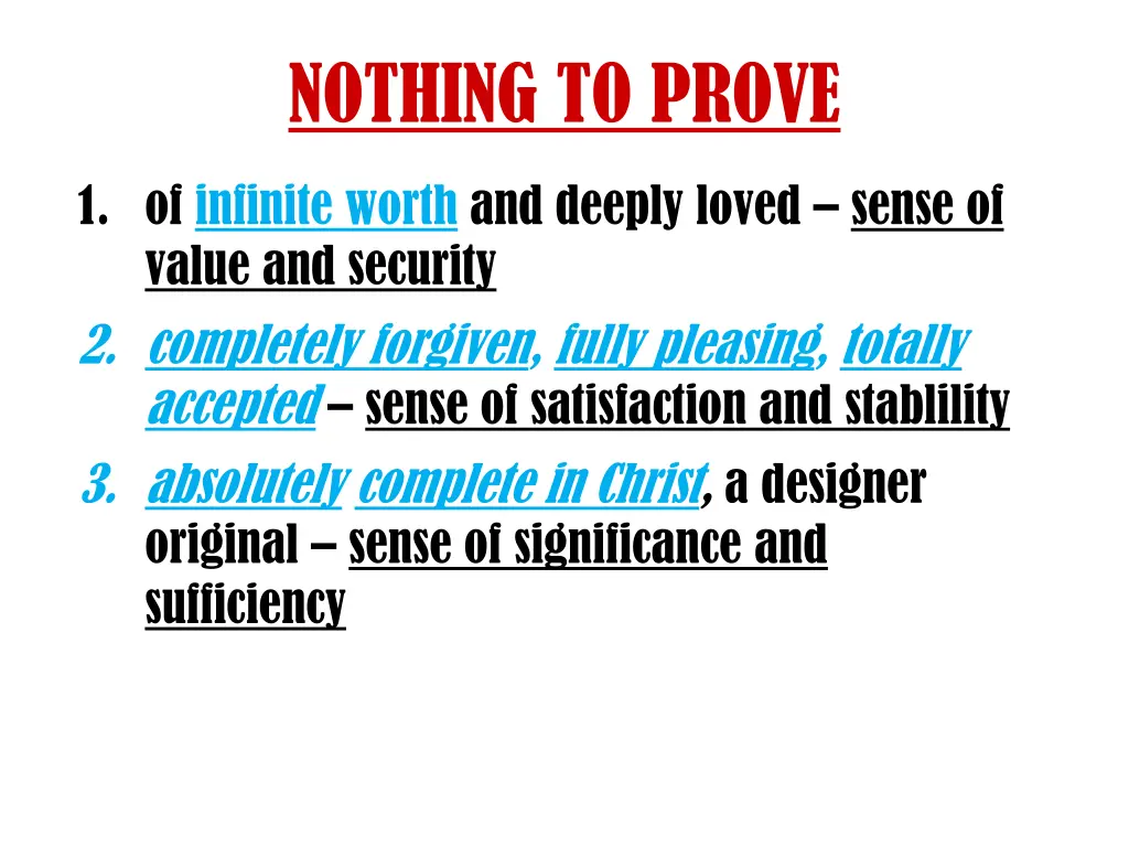 nothing to prove 2