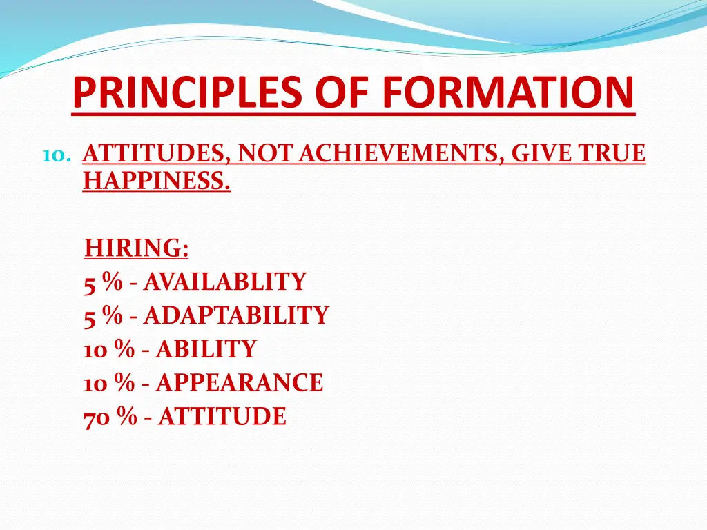 principles of formation 12