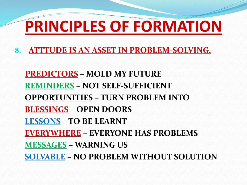 principles of formation 8