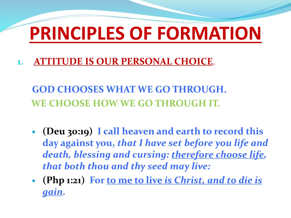 principles of formation