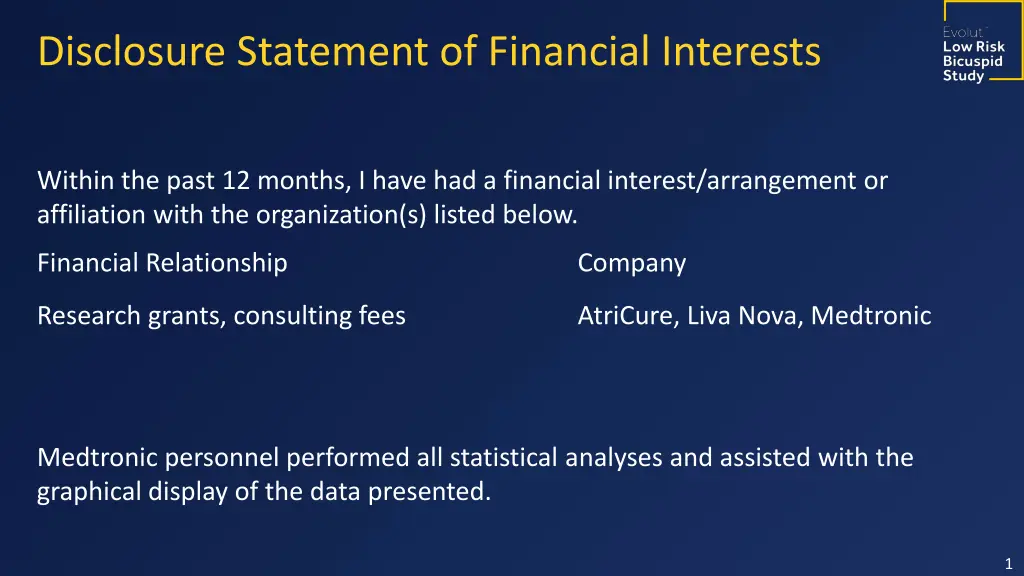 disclosure statement of financial interests