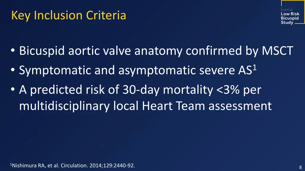 key inclusion criteria