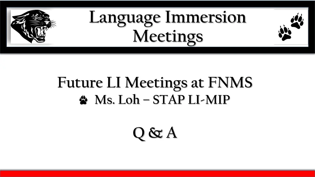 language immersion meetings