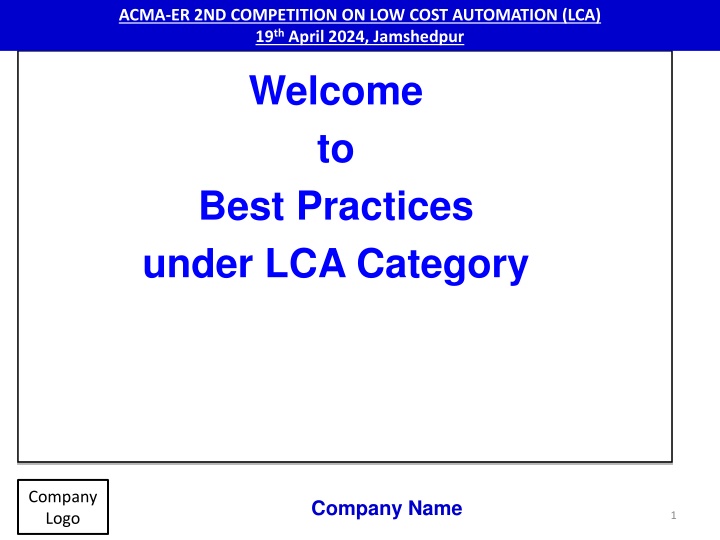 acma er 2nd competition on low cost automation