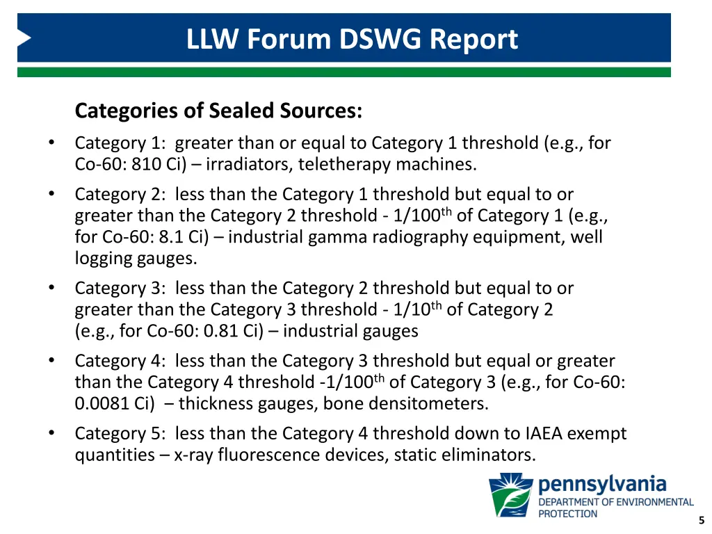 llw forum dswg report 1