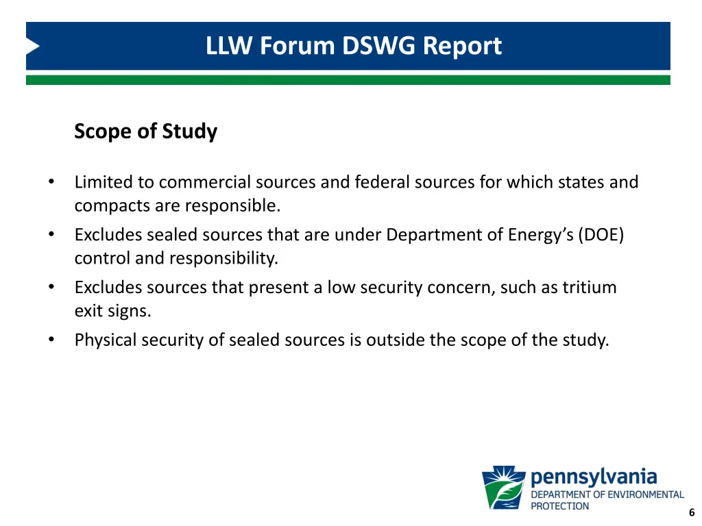 llw forum dswg report 2