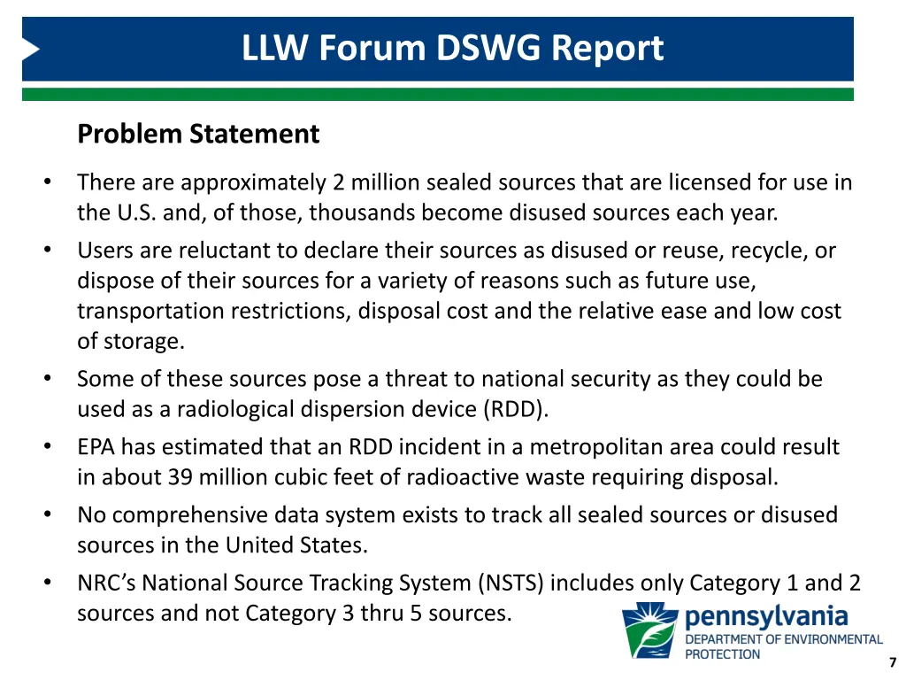 llw forum dswg report 3