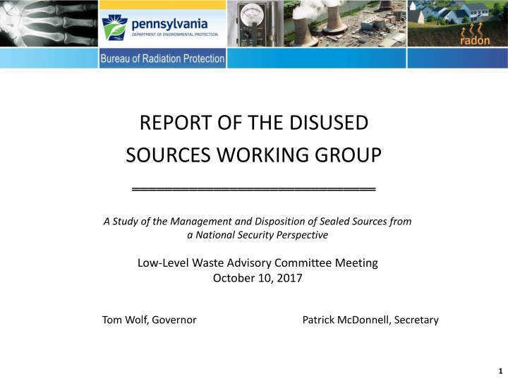 report of the disused sources working group