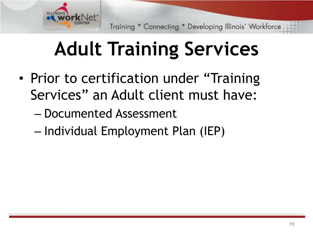 adult training services