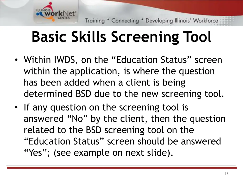 basic skills screening tool 1