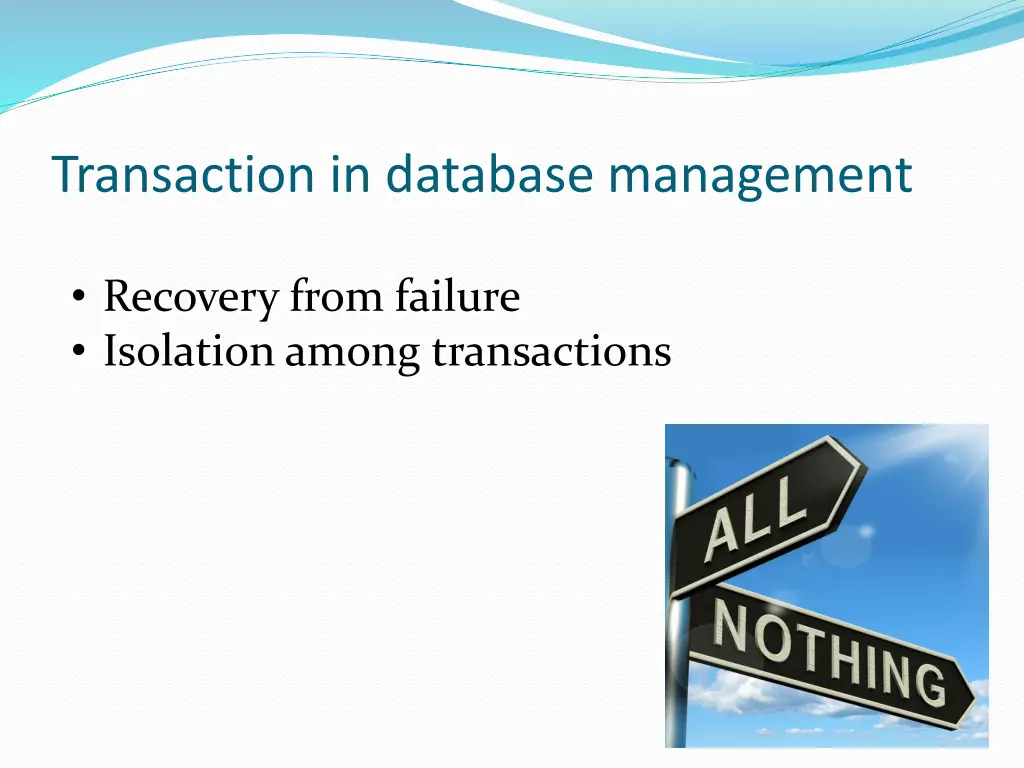 transaction in database management