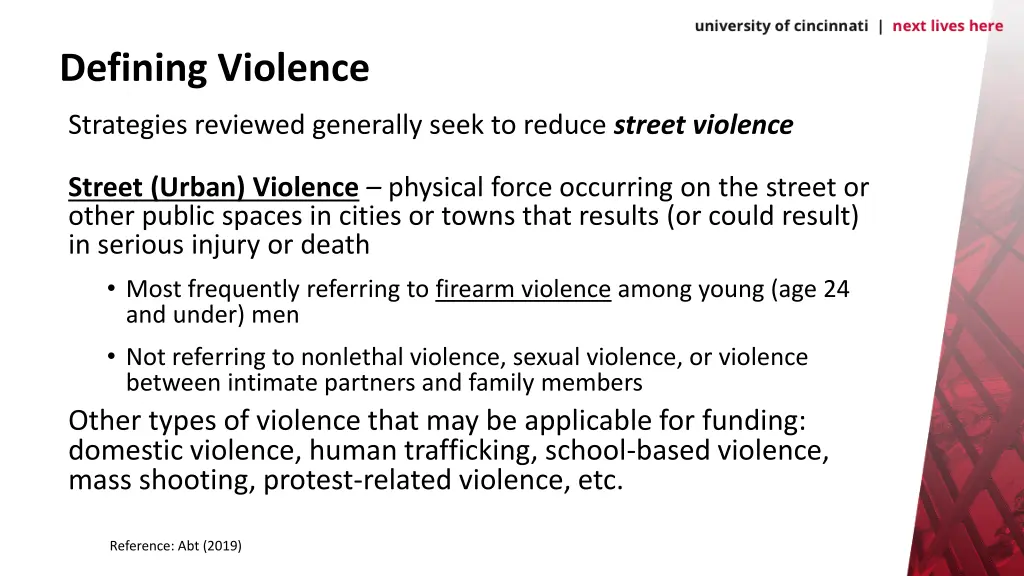 defining violence