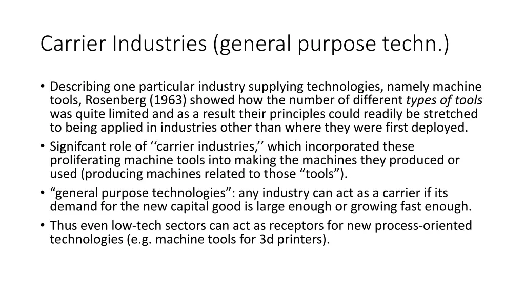 carrier industries general purpose techn