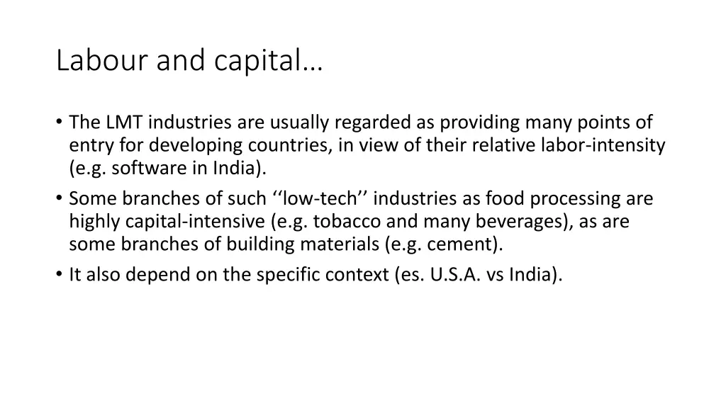 labour and capital