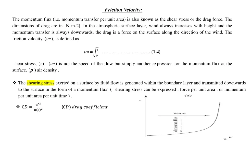 friction velocity