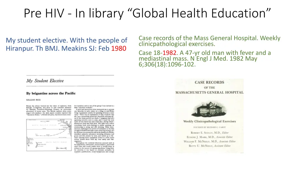 pre hiv in library global health education