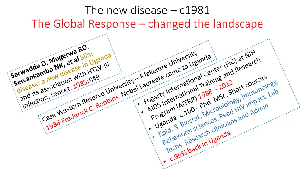 the new disease c1981 the global response changed