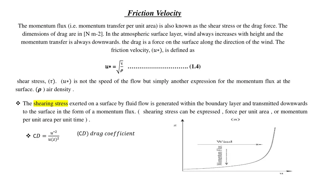 friction velocity