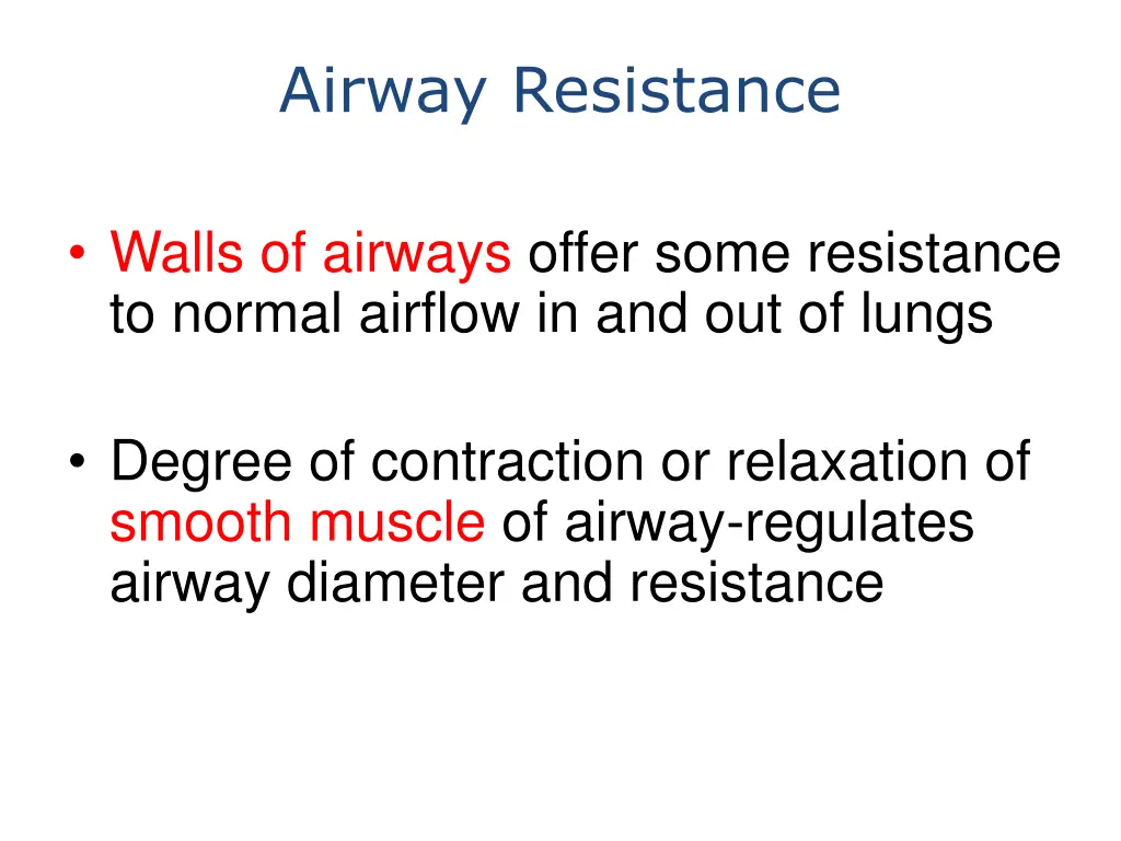 airway resistance