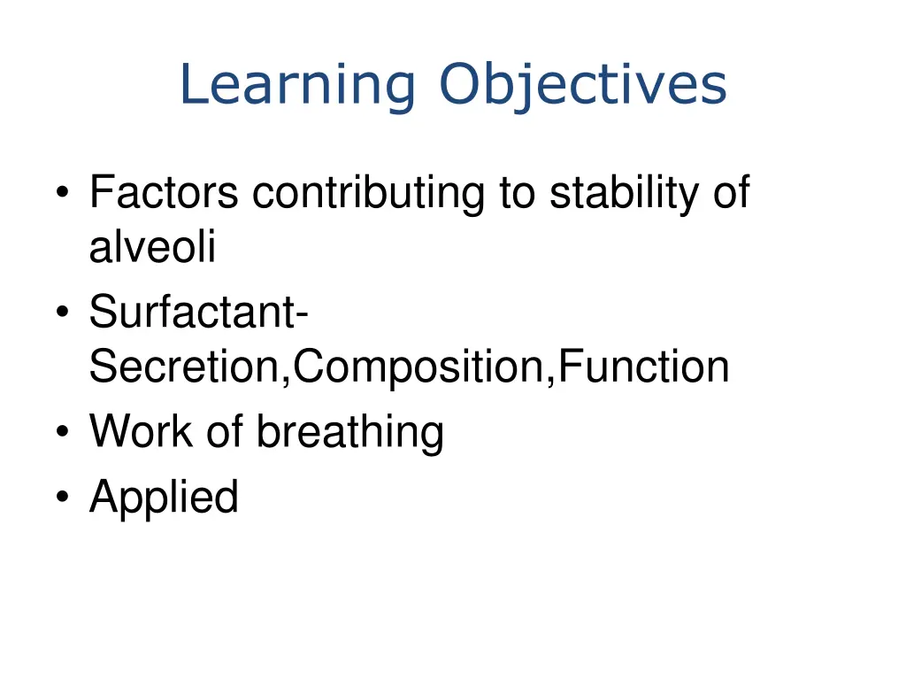 learning objectives