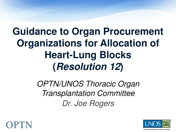 guidance to organ procurement organizations