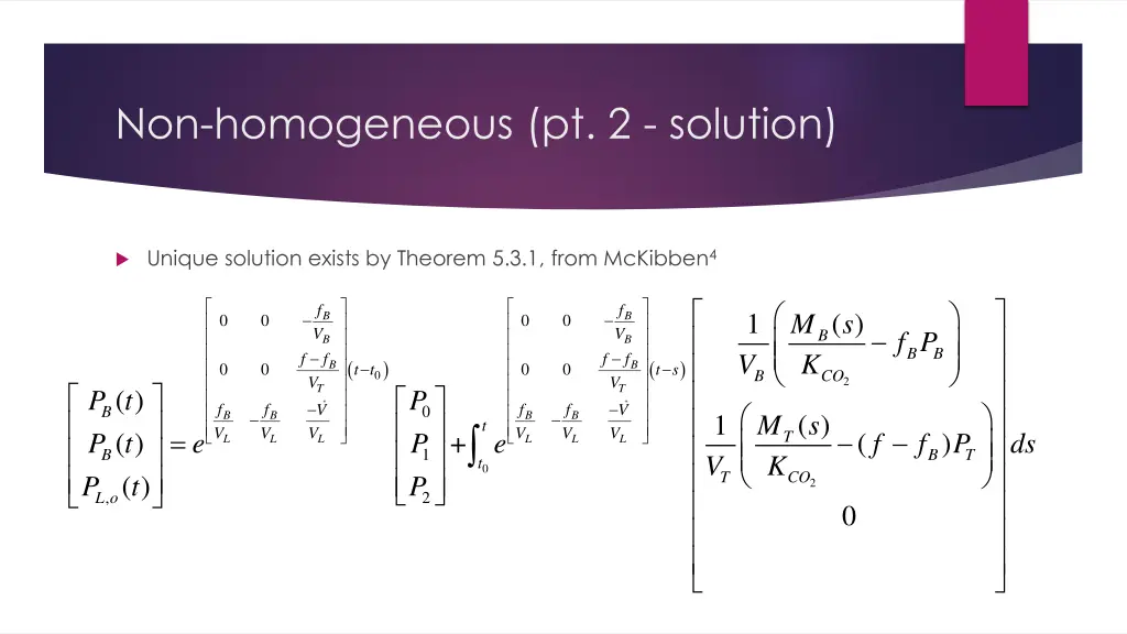 non homogeneous pt 2 solution