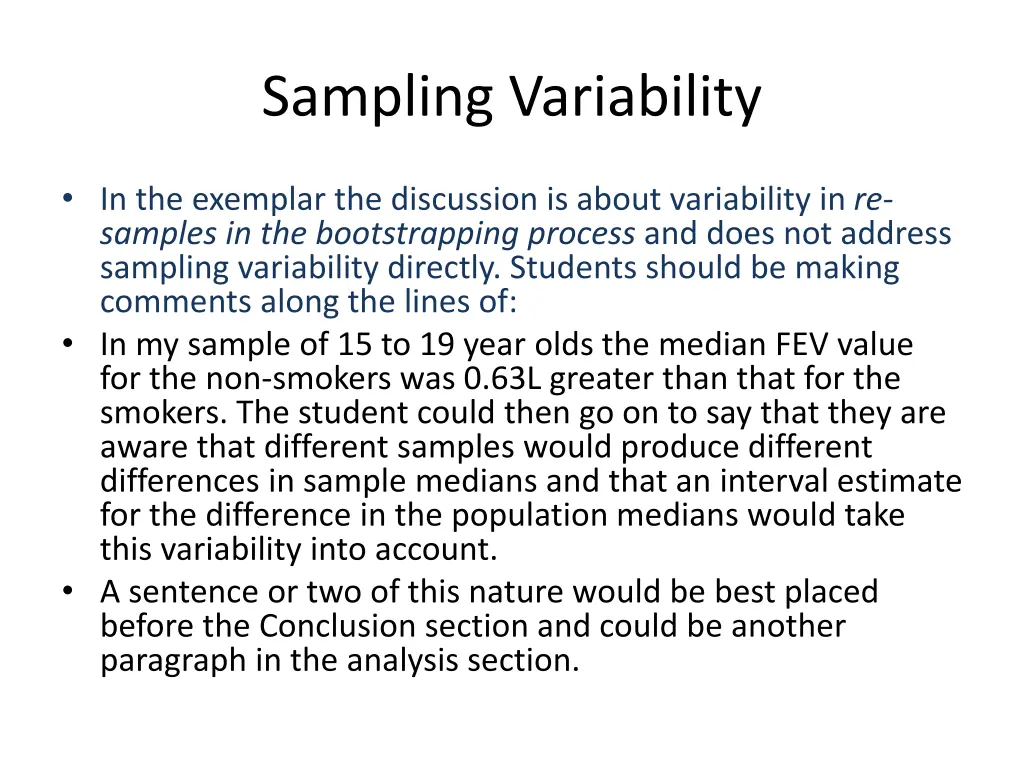 sampling variability 1