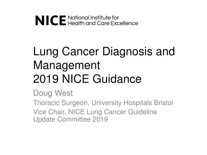 lung cancer diagnosis and management 2019 nice