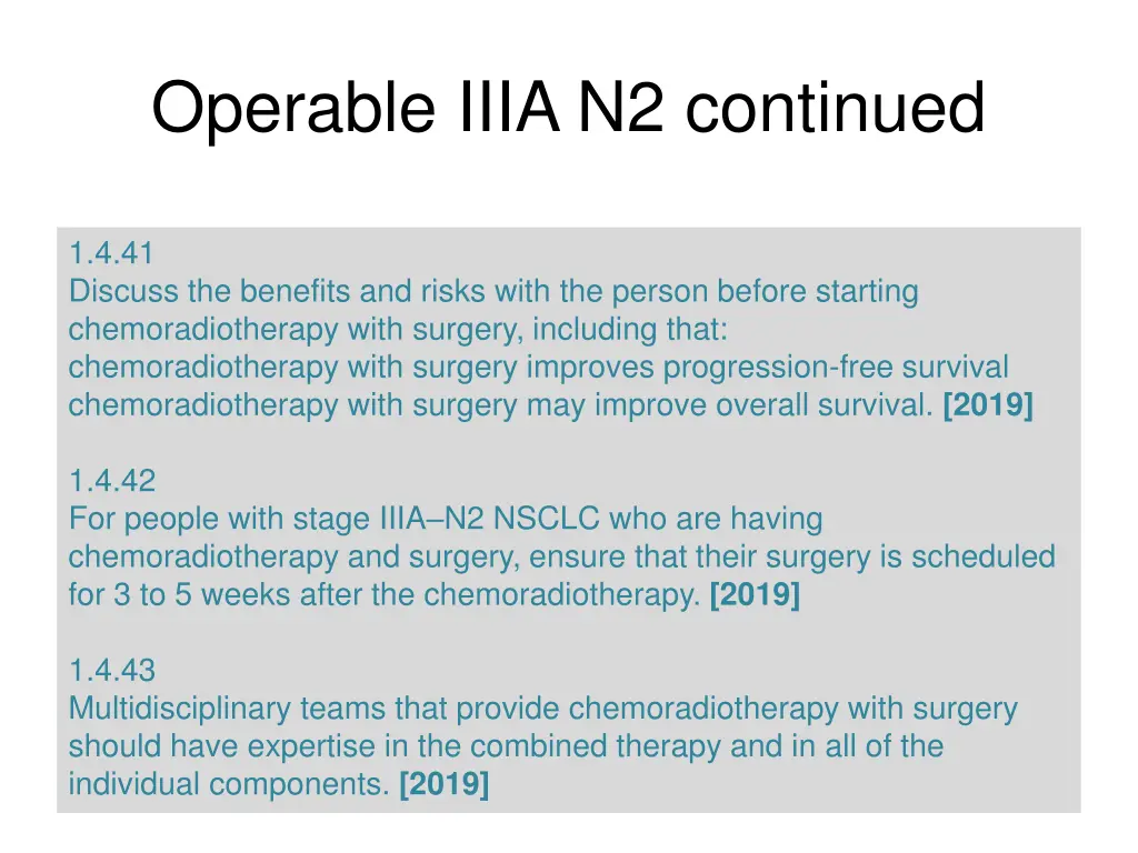 operable iiia n2 continued