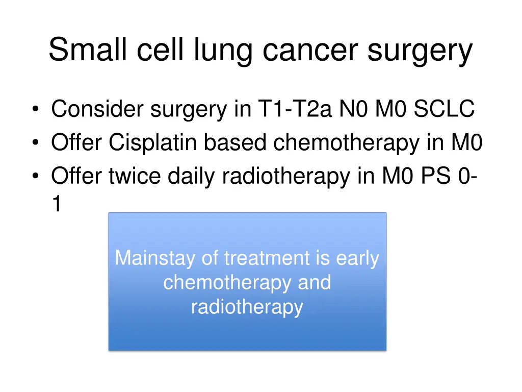 small cell lung cancer surgery