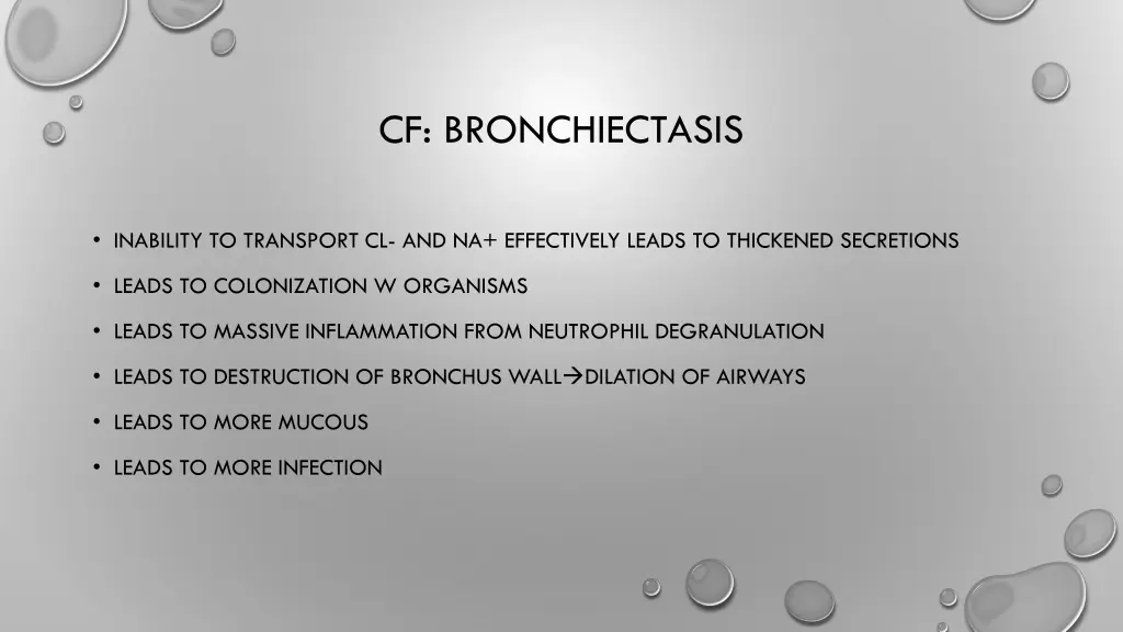 cf bronchiectasis