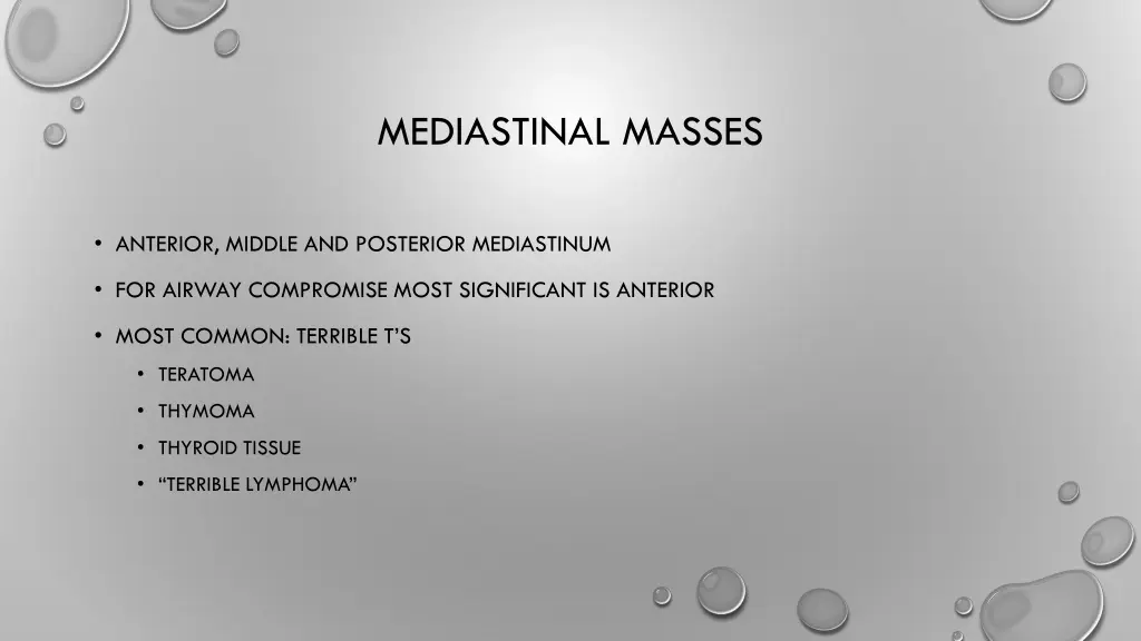 mediastinal masses