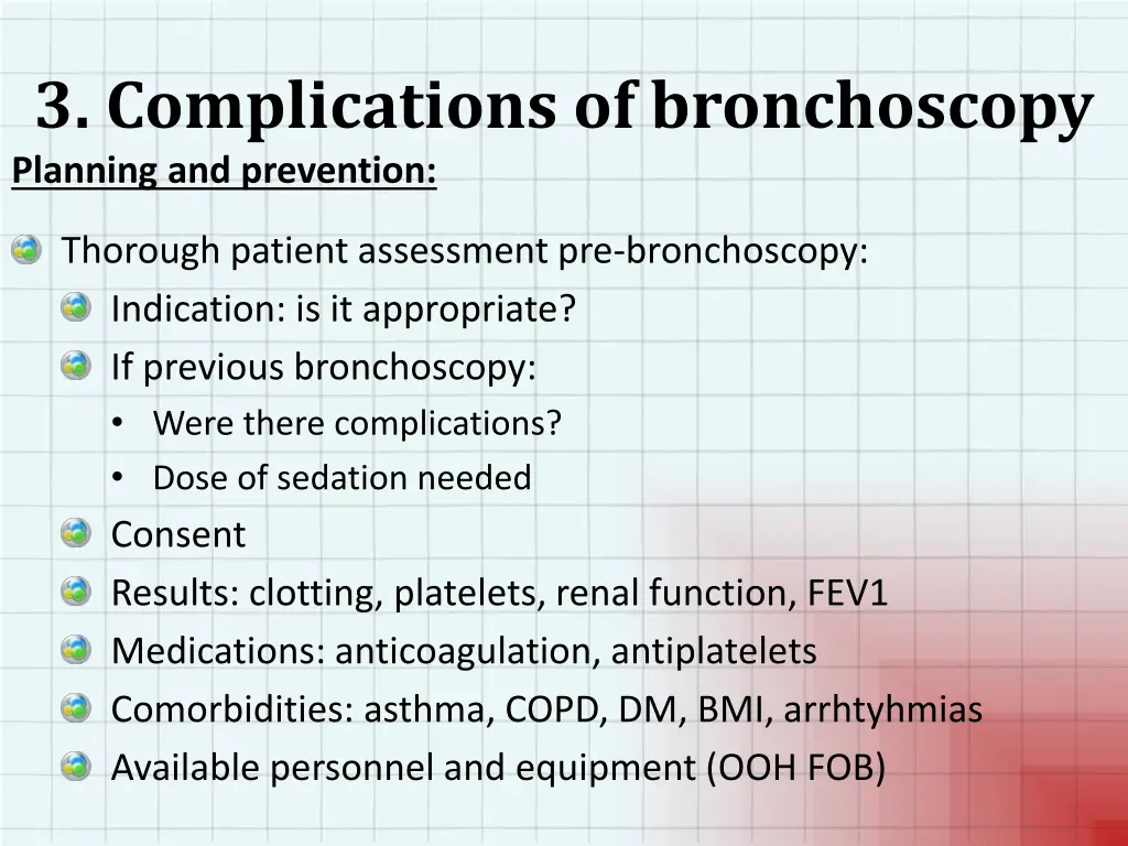 3 complications of bronchoscopy planning