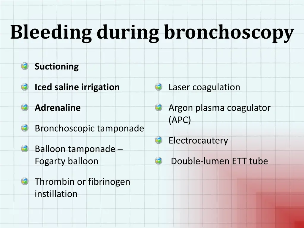 bleeding during bronchoscopy