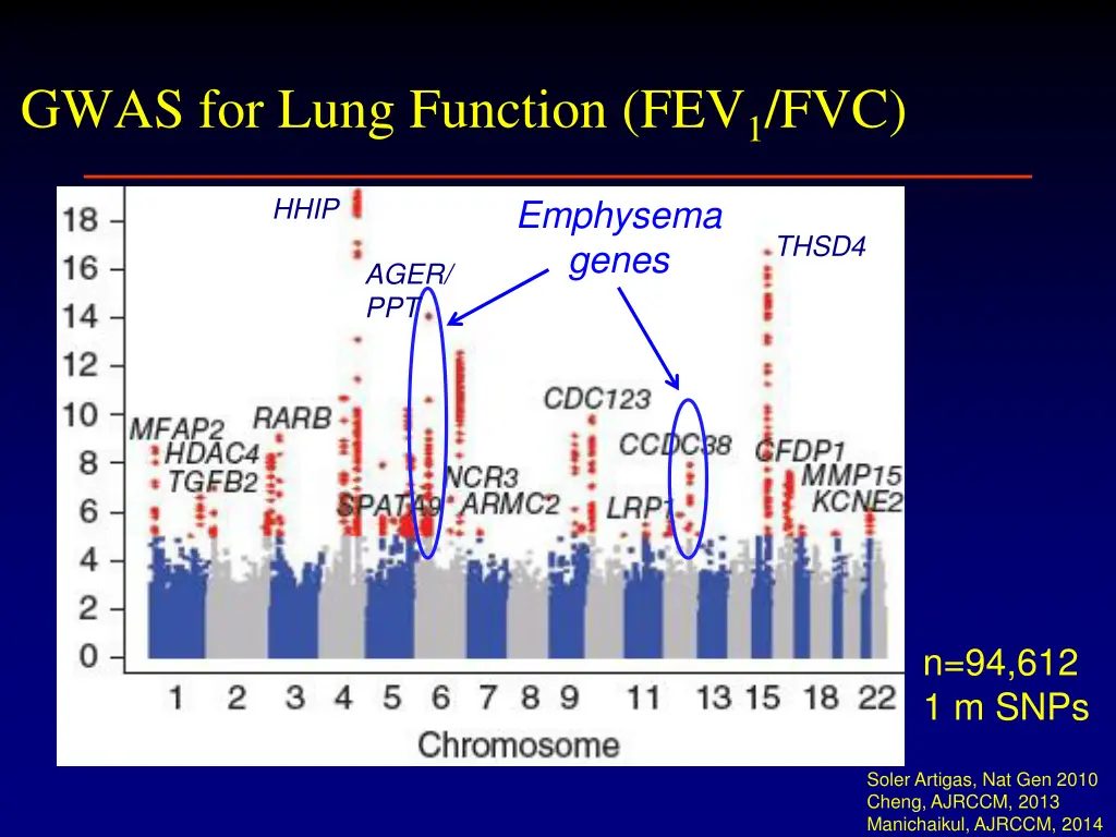 gwas for lung function fev 1 fvc