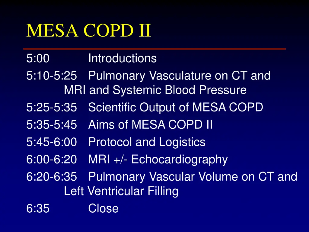 mesa copd ii