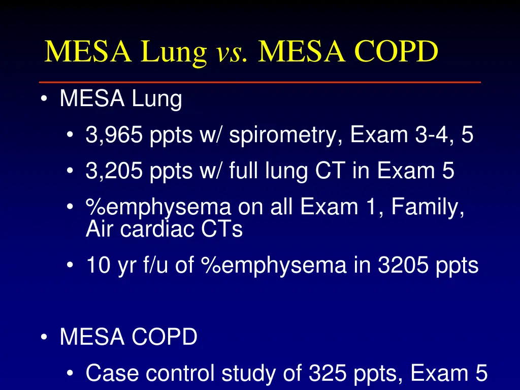 mesa lung vs mesa copd