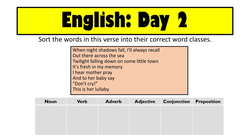 english day 2