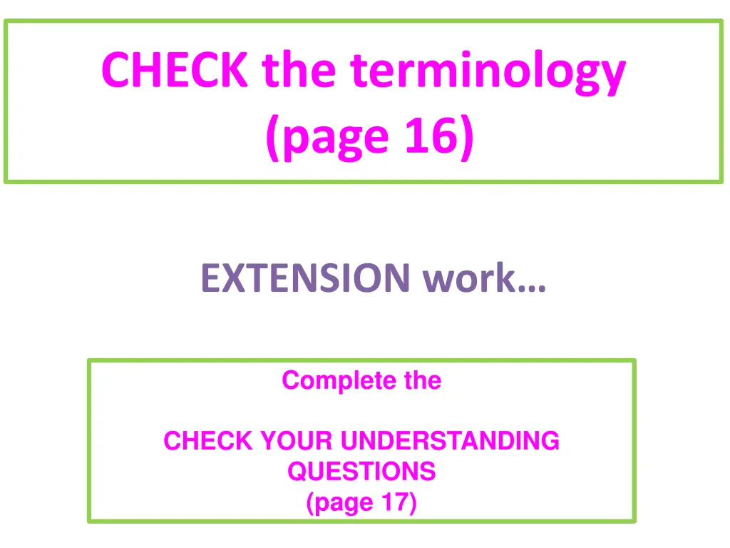 check the terminology page 16