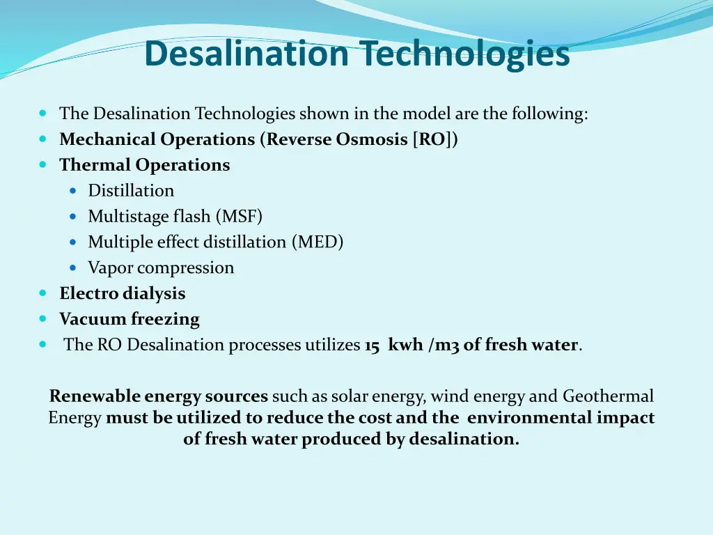 desalination technologies