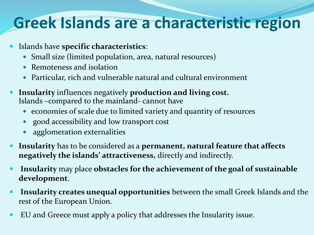 greek islands are a characteristic region