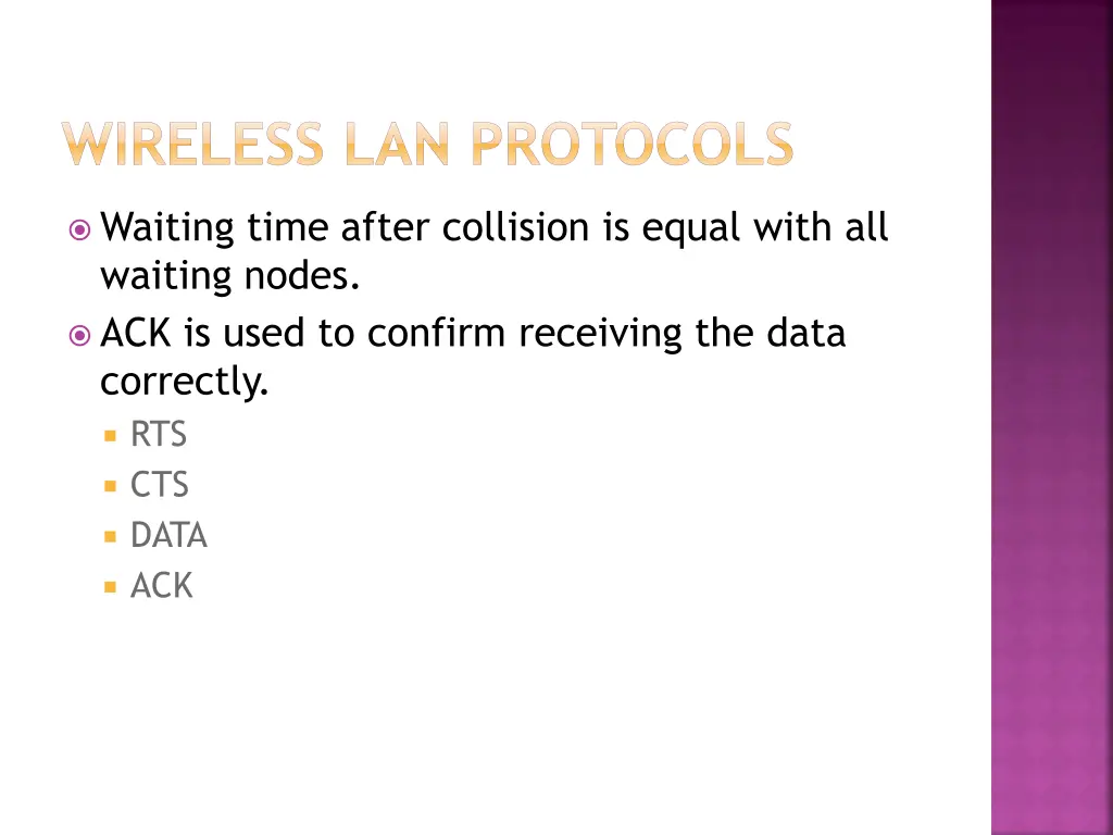 wireless lan protocols 1