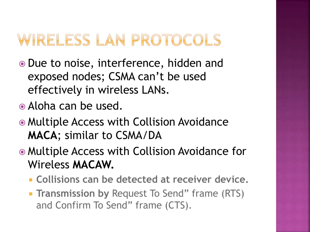 wireless lan protocols