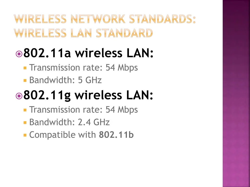 wireless network standards wireless lan standard 1